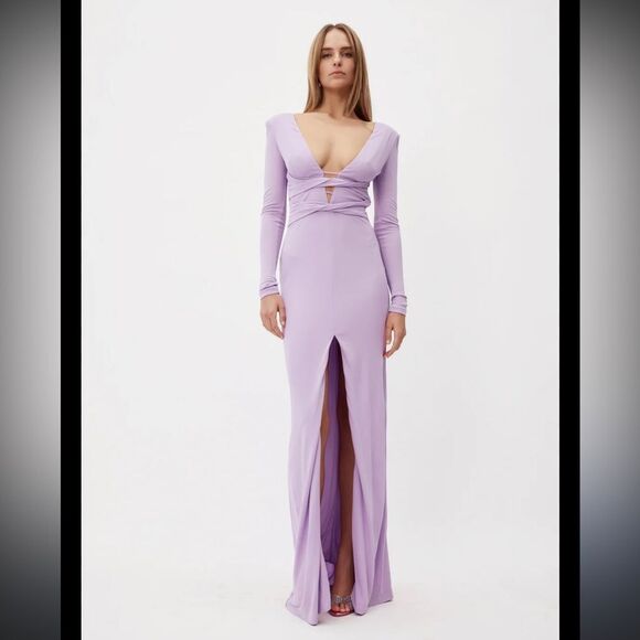 NWT DUNDAS Revolve Orion Lilac Evening Dress US Size Medium/ IT 42 - Picture 3 of 16